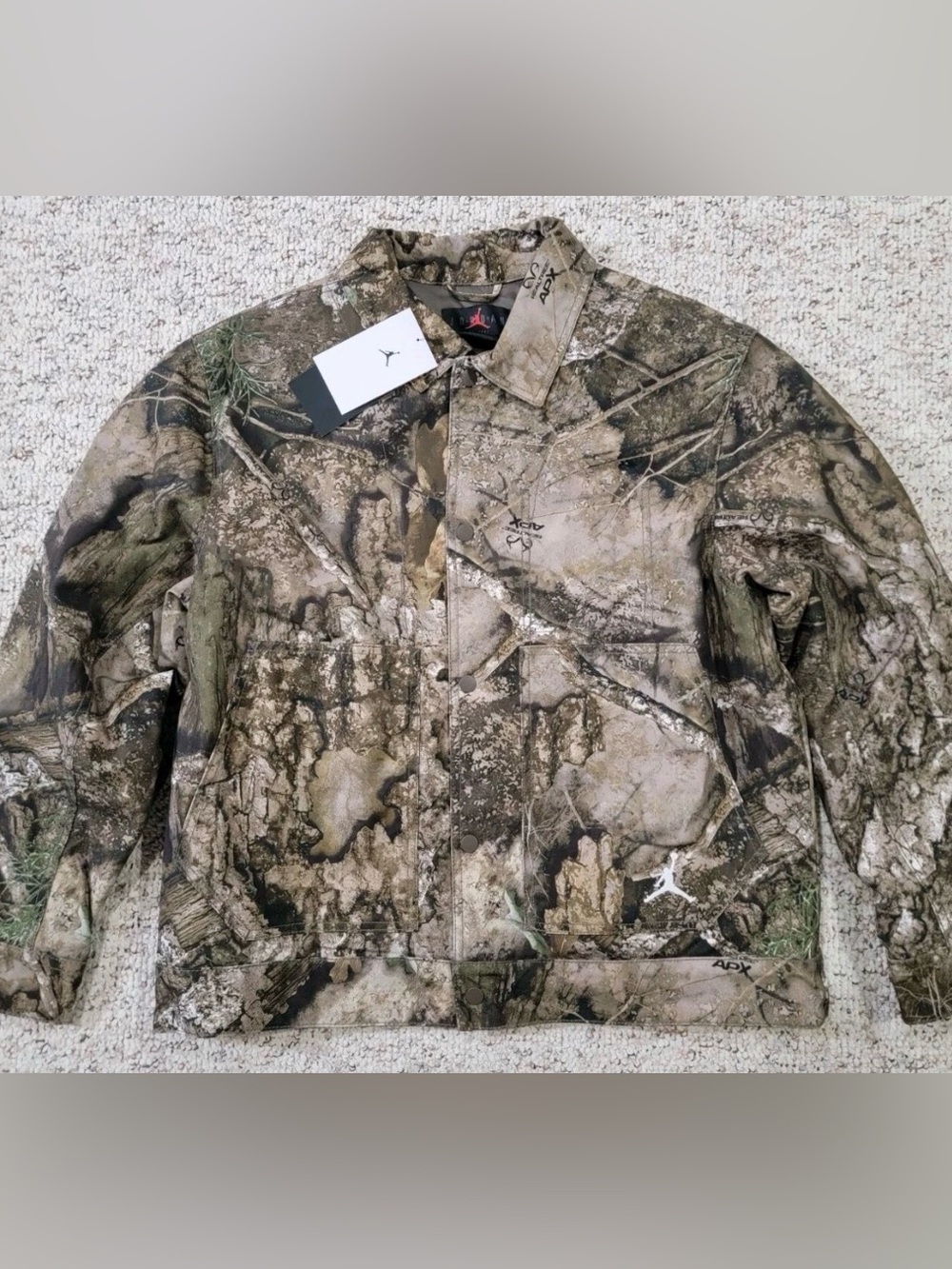 Nike Jordan Flight Realtree Jacket Olive Sail HV0649-222 Men's